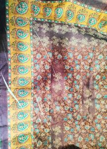 Ethnic Brown Organza Dupatta