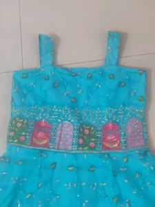 Net Frock Kurti Embroidered