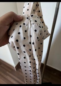 H&amp;M Satin, Polka Dot Long Skirt With Slits