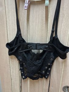 Black Lace Corset Bralette