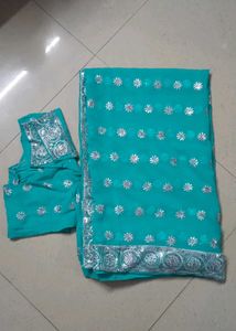 Sky blue Color Saree