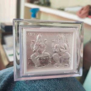 999 Pure Silver Lakshmi Ganesh Frame