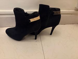 H&amp;M Black Ankle Boots with Gold Detail
