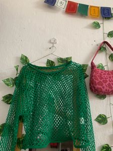Green Mesh Top
