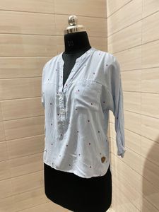 Pintresty LadybugPrint Striped Blouse