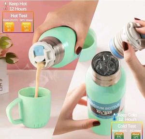 Beautiful Steel Bottle With Two Cups