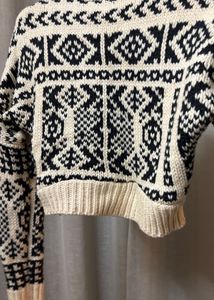 White And Black Sweater
