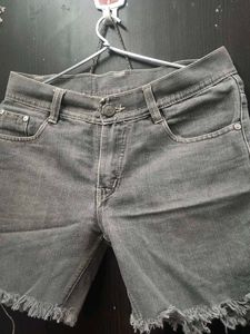 A Grey Colour Casual Shorts.