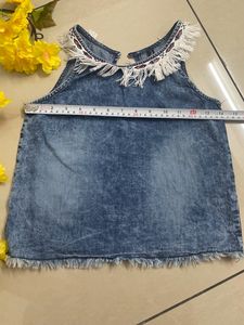 Sleeveless Denim Top