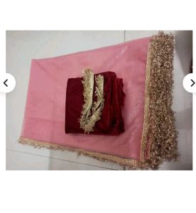 New Silk Nylon Saree With Velvet Blouse Piece