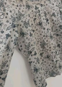 Patterned Long Sleeve Top