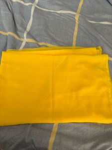 Elegant Yellow Saree with Pico Fall done.