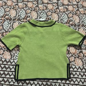 Vibrant Green Crop T-Shirt – Effortless Style Meet