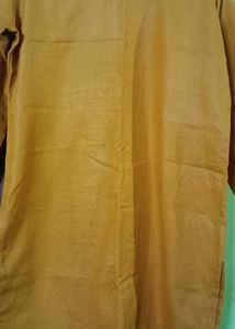 Embroidered Mustard Kurti