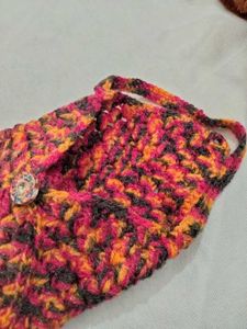 Crochet Pouch With Multicolour