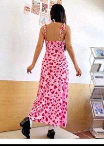 Pink Heart Print Dress