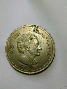 5rupees Big Size INDIRA GANDHI 1917-1984 Coin