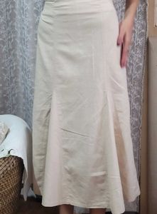 Pretty A LINE BEIGE SKIRT