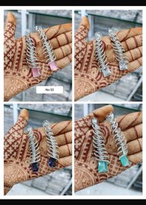 Colorful American Diamond Earrings New With Tag