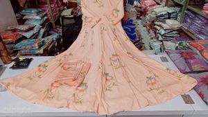 Soft Silk Gown With Dupatta