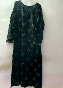 Elegant Black Printed Kurta