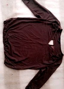 Chic Brown Long Sleeve Top ( c2 )
