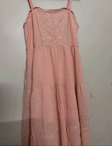 Pink Embroidered Dress