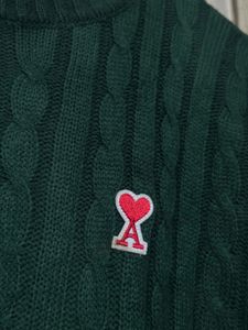 AMI Paris Green Knit Sweater