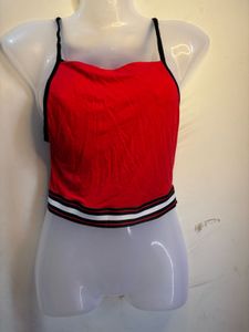 Pink Cropped Tank Top Combo