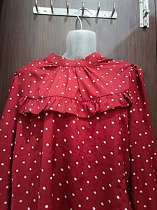HARPA Red Doted Party wear Top