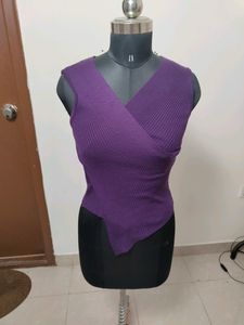 V Neck Ribbed Top