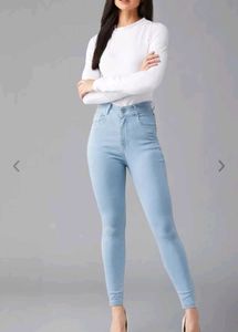 Women Blue Skinny Fit High Rise Stretchable Jeans