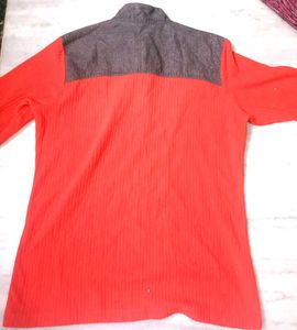 Stylish Coral &amp; Gray Pullover