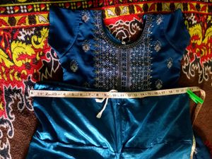 Blue Anarkali Set