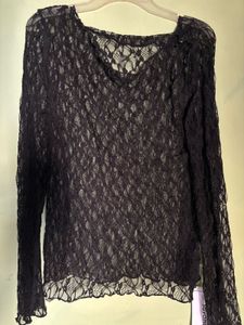 Elegant Black Lace Top