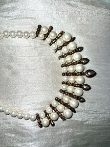 Pearl &amp; Rhinestone Statement Necklace