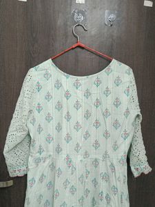 Embroidered Mint Green Tunic