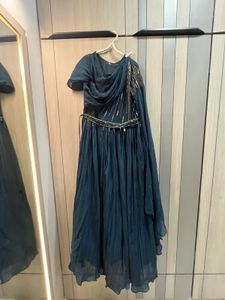Elegant Blue Ethnic Gown