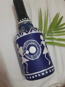 Warli Art Bottle Decor
