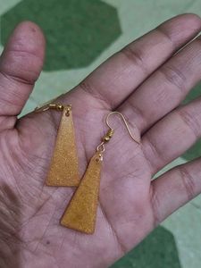 Triangle Resin Dangle Earrings