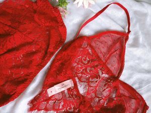 Red Lace Lingerie Set