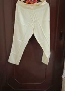 Cream And Green Kurta Set