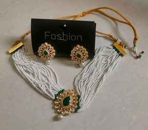 Jeweled Necklace &amp; Earring Set