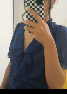 Y2k Ruffle Shirt.