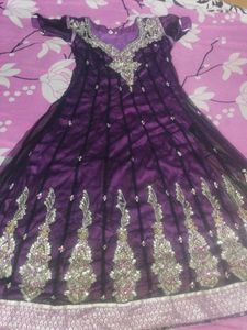 PURPLE&BLACK  DRESS