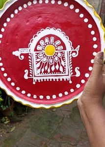 Hand Printed Clay Plate