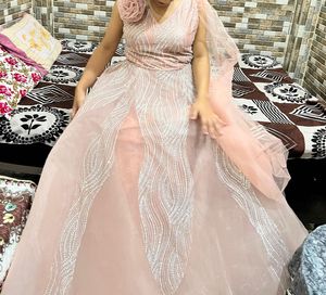 Elegant Pink Ethnic Gown