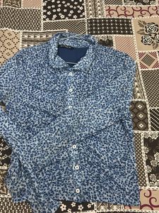 Blue Floral Button Down Shirt