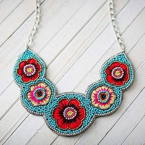 Floral Beaded Necklace