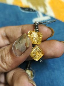 92.5 Pure Silver Citrine Danglers